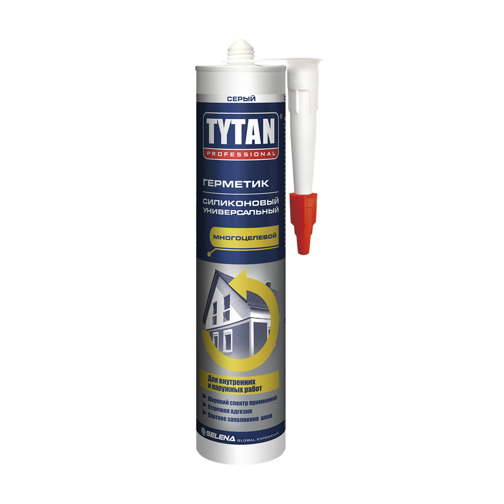 Герметик силиконовый универсальный Tytan Professional серый 280 мл герметик силиконовый tytan professional 280 мл универсальный белый