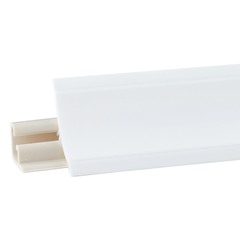Плинтус для столешницы 3000х23х23 мм белый пластик с заглушками
