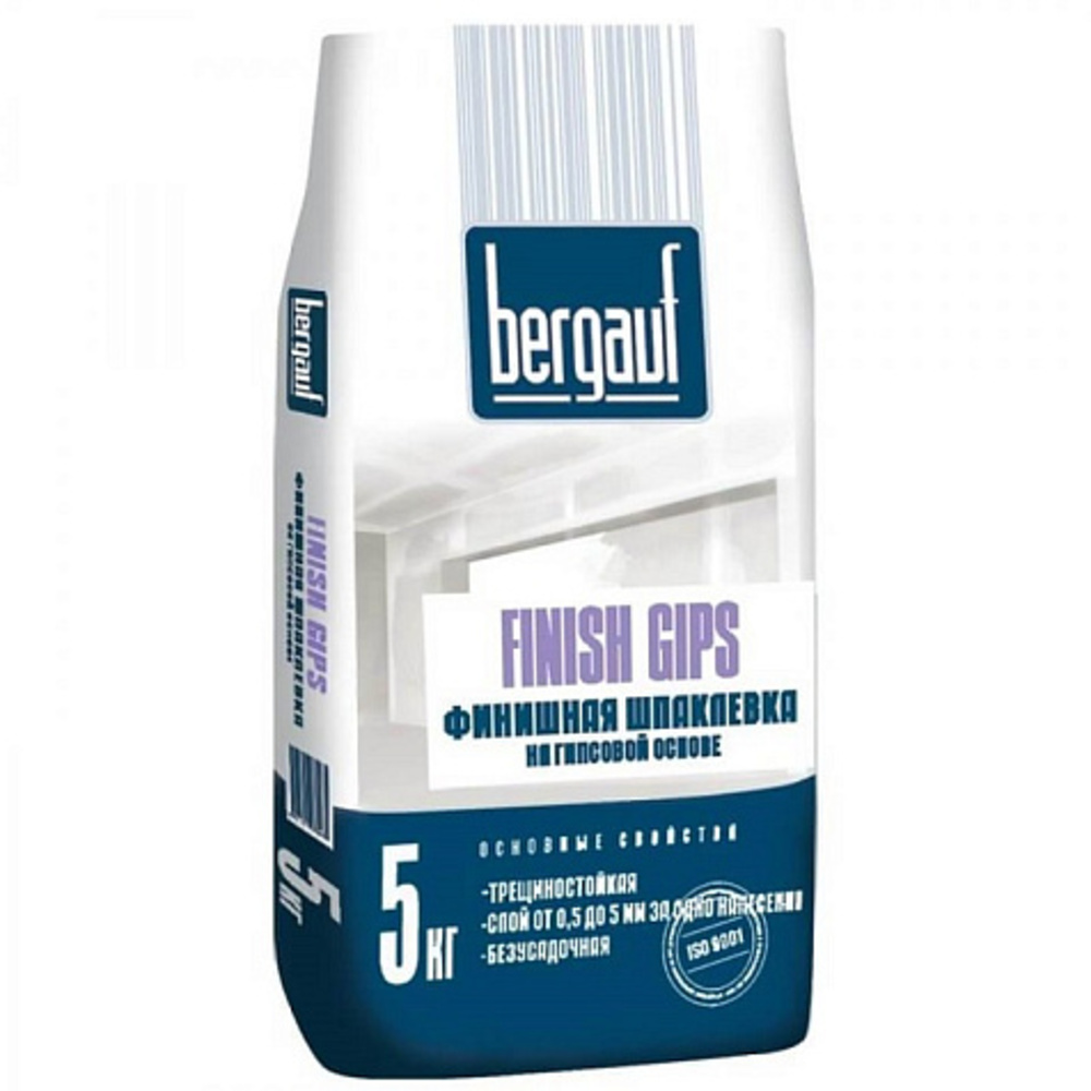 Шпаклевка гипсовая Bergauf Finish Gips 5 кг — купить в Санкт-Петербурге ...