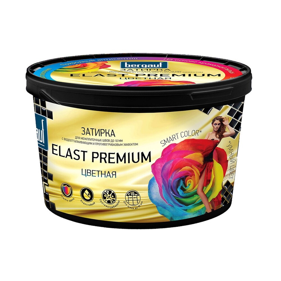 Затирка Бергауф Elast Premium красная 2кг. — купить в Петровиче в Санкт ...