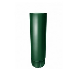 Труба водосточная металлическая круглая Grand Line 90х1000 мм зеленый мох