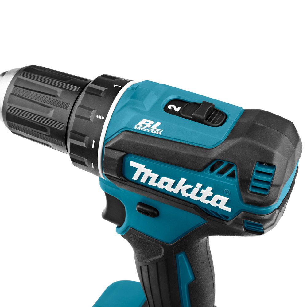 фото Дрель-шуруповерт аккумуляторная безударная makita ddf485rfj (ddf485rfj) 18в 2х3ач li-ion 2 акб изу