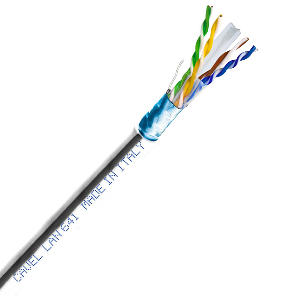 Интернет-кабель (витая пара) FTP CAT6 LAN 641 4х2х0,57 мм экранированный Cavel (200 м) 29879