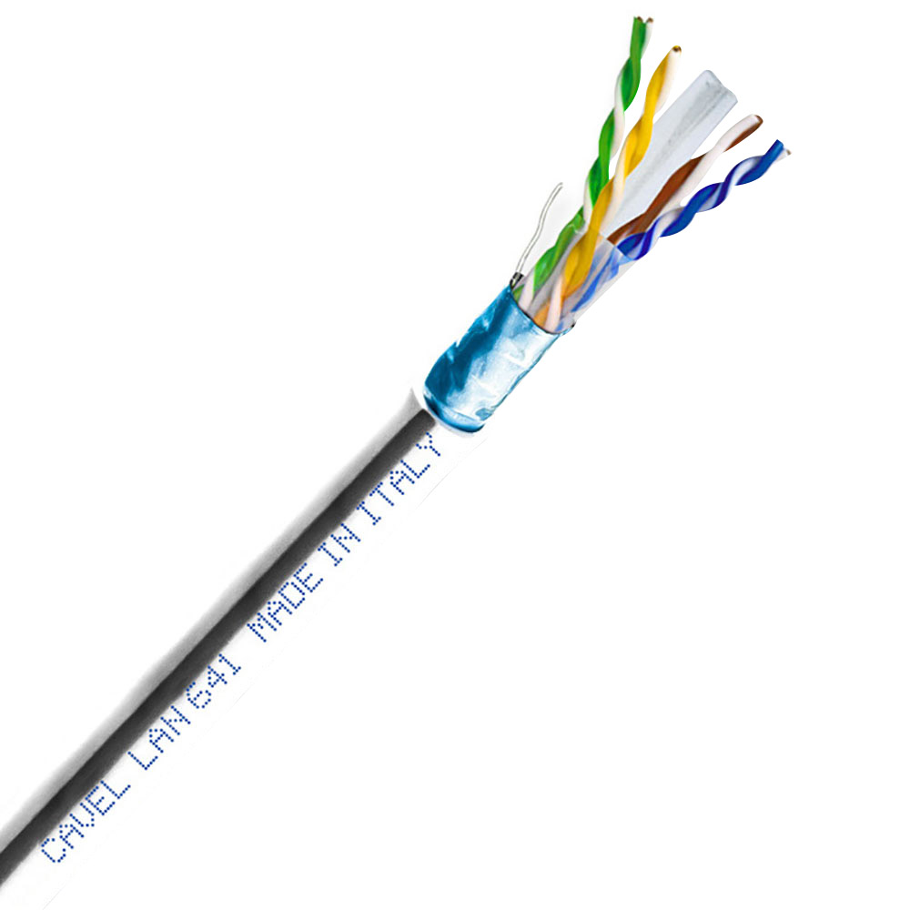 Интернет-кабель (витая пара) FTP CAT6 LAN 641 4х2х0,57 мм экранированный Cavel интернет кабель витая пара utp cat5e lan 540 4х2х0 51 мм cavel 300 м