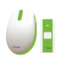 Звонок беспроводной Feron E-375 звонок IP20 36 мелодий 2х1,5V-АА зеленый 23688