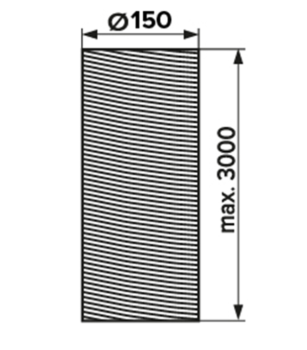 Воздуховод гибкий гофрированный Era алюминиевый d150 мм 3 м Вид№2