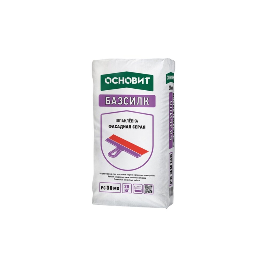Шпаклевка фасадная Основит Базсилк PC-30 MG серая 20 кг — купить в ...