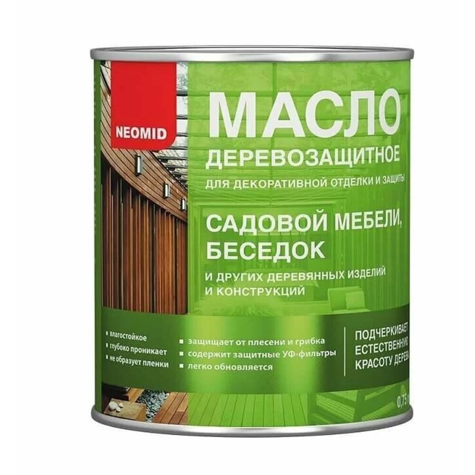 Масло деревозащитное Neomid для мебели и интерьеров красное дерево 750 ...