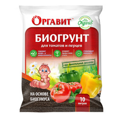 Грунт для томатов перцев Оргавит Био 10 л