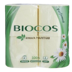 Бумага туалетная Biocos ромашка 4 рул.