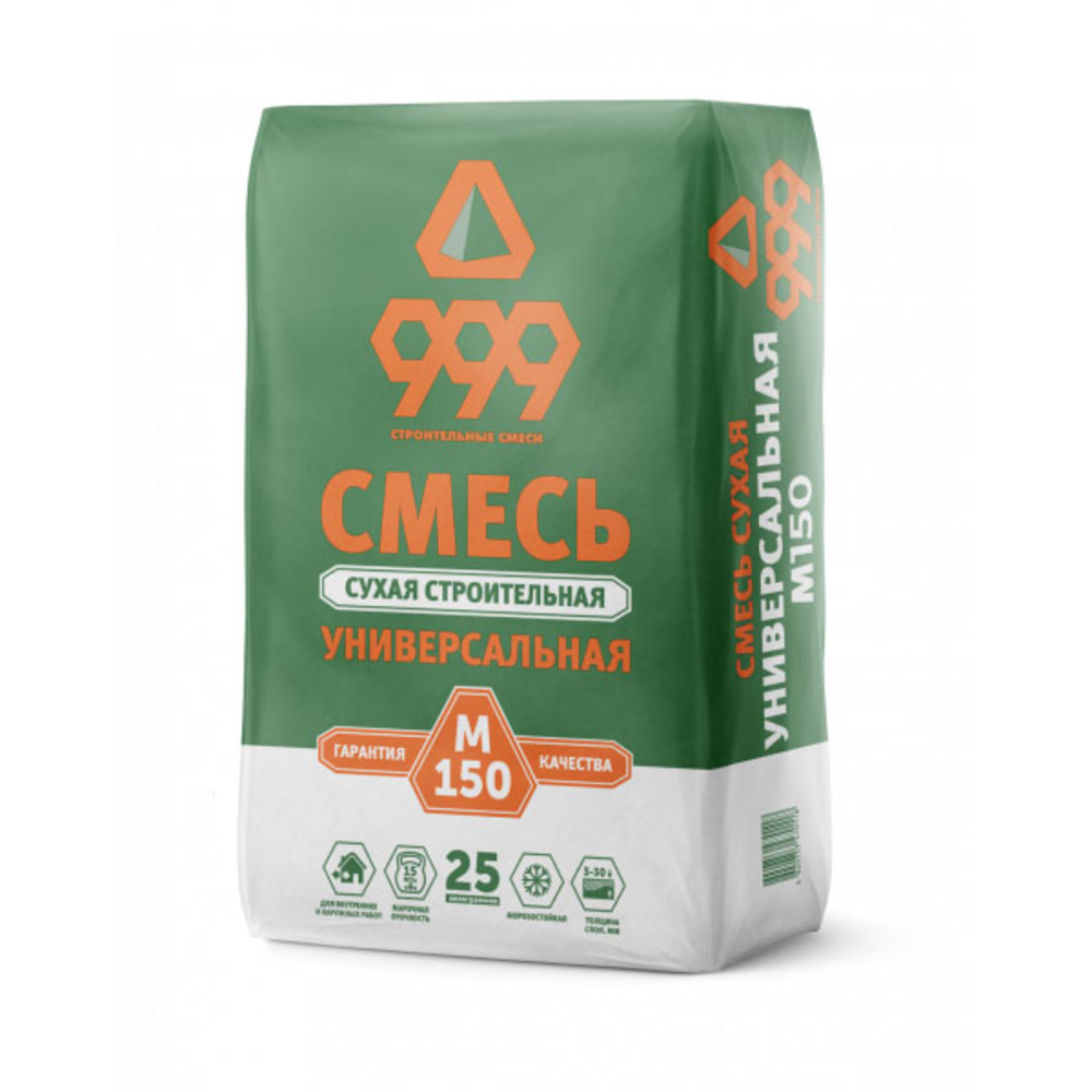 Смесь цементная универсальная 999 М150 25 кг — купить в Петровиче в ...