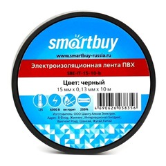 Изолента Smartbuy 0,13х15 мм 10 м черная (SBE-IT-15-10-b)
