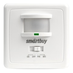 Датчик движения встраиваемый Smartbuy с датчиком звука 500 Вт IP20 до 9м инфракрасный (sbl-ms-003)