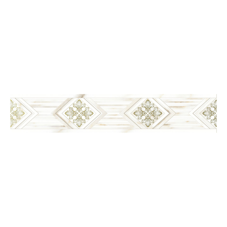 Бордюр керамический Global Tile Calacatta Gold 75x400 мм — купить в ...