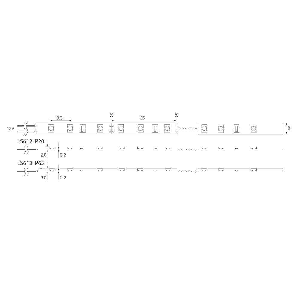 фото Лента светодиодная smd 2835 feron (27729) 6500к 9,6 вт ip20 5 м