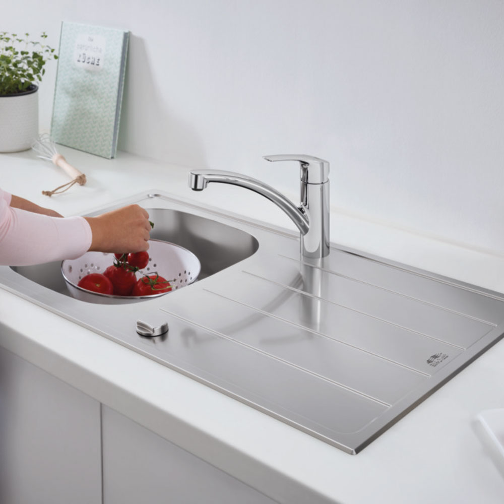 фото Смеситель для кухни grohe eurosmart (33281003) однорычажный хром