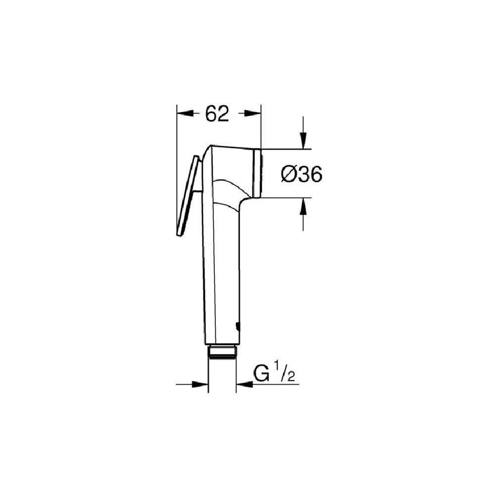 фото Лейка для гигиенического душа grohe tempesta-f trigger spray 27512001 d30 мм пластиковая хром