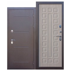 Дверь металлическая Isoterma медный антик лиственница мокко левая 860х2050 мм