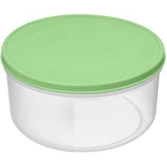 Контейнер для продуктов Verona 1л, круглый с гибкой крышкой, светло-зеленый