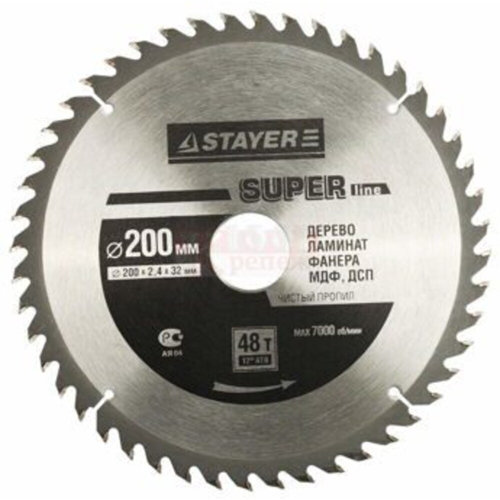Пильный диск Stayer fast line 3680-210-30-24 210х30 мм