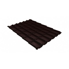 Металлочерепица классик Satin Мatt 0,5 мм RAL 8 017 шоколад