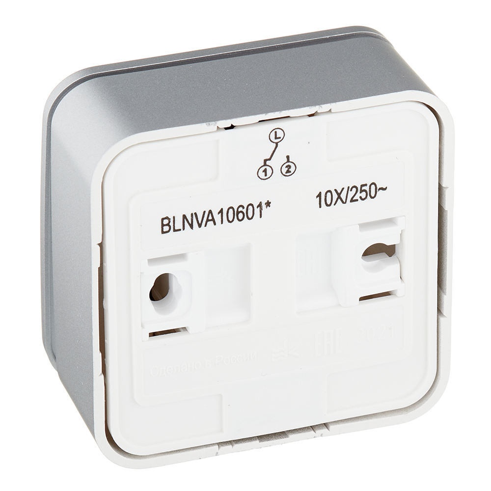 фото Переключатель schneider electric blanca blnva106013 одноклавишный открытая установка алюминий ip20