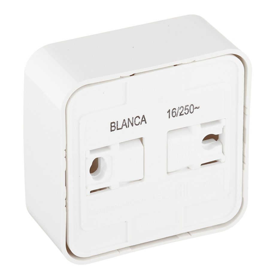 Розетка компьютерная schneider electric blanca blnia045001 открытая установка белая