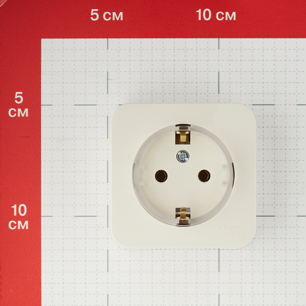 фото Розетка schneider electric blanca blnra110117 открытая установка бежевая с заземлением ip20 компакт