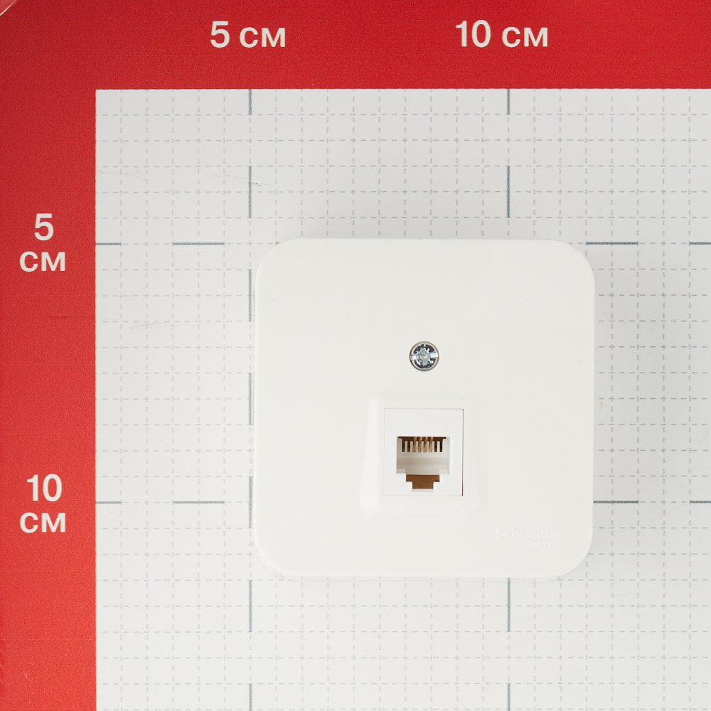 фото Розетка телефонная schneider electric blanca blnia011002 открытая установка молочная ip20