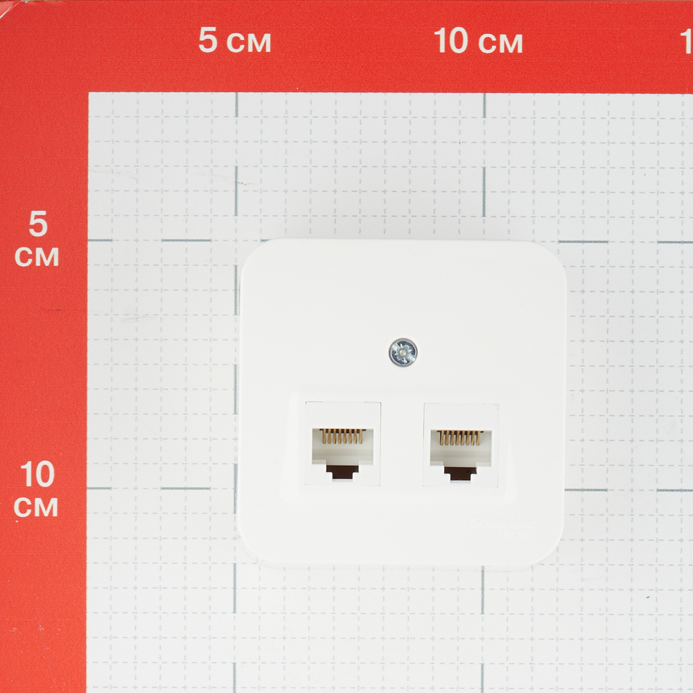 фото Розетка компьютерная schneider electric blanca blnia045452 открытая установка молочная ip20