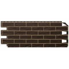 Панель отделочная Vilo Brick DARK BROWN с фугой (0,42м2)