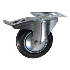 Опора колесная поворотная с тормозом d125 мм (SCB55)