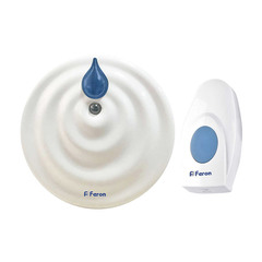 Звонок Feron (23687) беспроводной с кнопкой 36 мелодий белый/синий