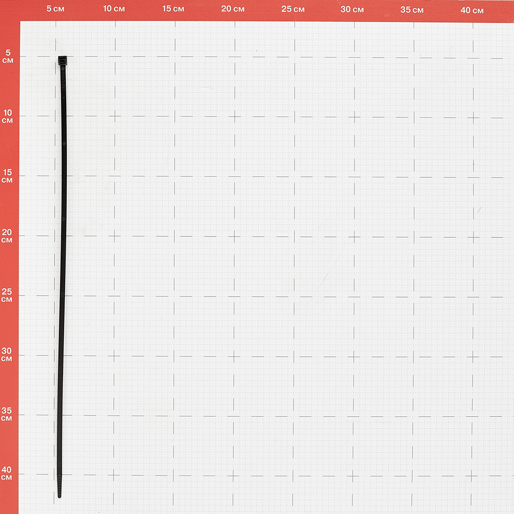 фото Стяжка кабельная европартнер 370х4,8 мм нейлонoвая черная (100 шт.)