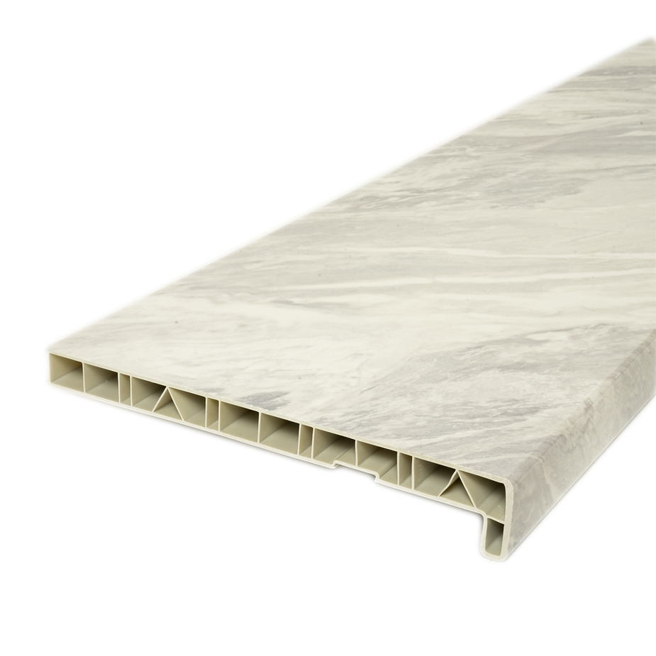 Подоконник ПВХ Vilplast 400х2000х20 мм покрытие Elesgo серый мрамор ...