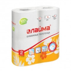 Полотенца бумажные Лайма белые 22x123 см (2 шт.) (126906)