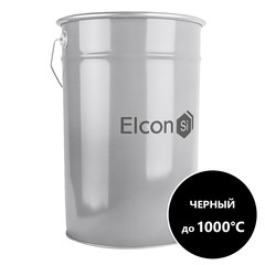 Эмаль термостойкая Elcon Max Therm 1000 градусов черная 25 кг