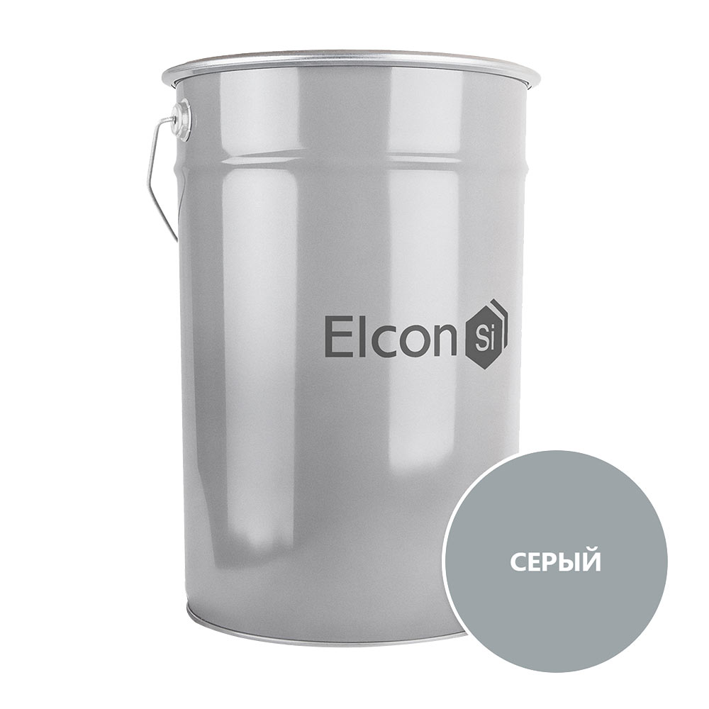 фото Грунт-эмаль по ржавчине elcon 3 в 1 матовая cерая ral 7040 25 кг