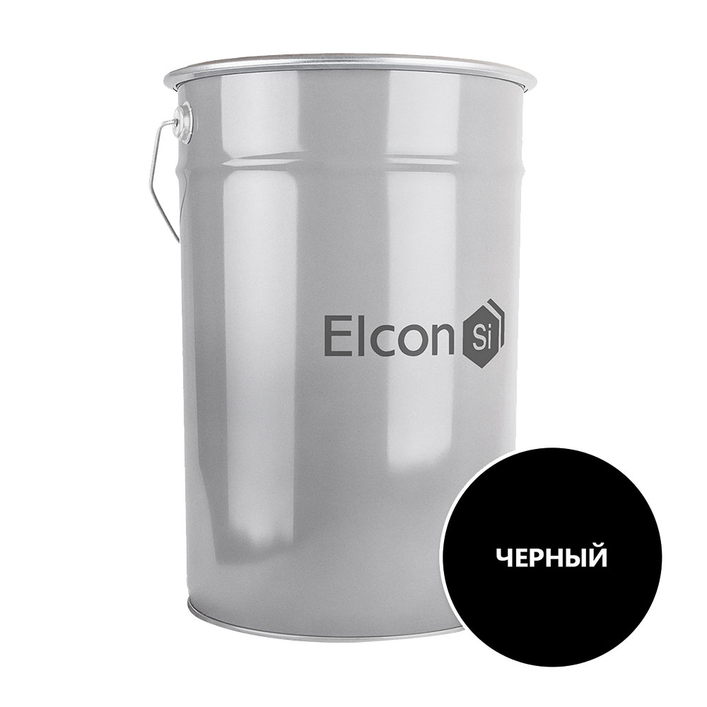 фото Грунт-эмаль по ржавчине elcon 3 в 1 матовая черная ral 9005 25 кг