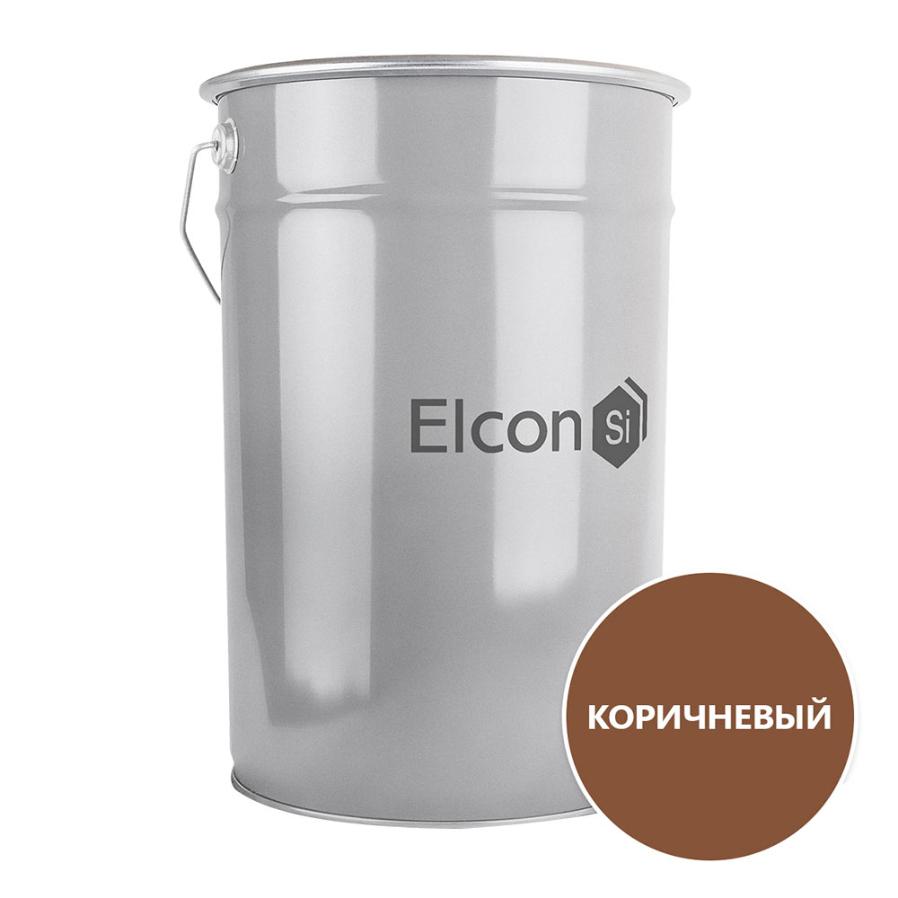 фото Грунт-эмаль по ржавчине elcon 3 в 1 матовая коричневая ral 8017 25 кг