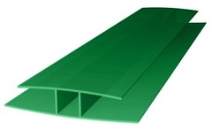 Профиль соединительный Н-образный для поликарбоната Royalplast 8 мм 3 м зеленый