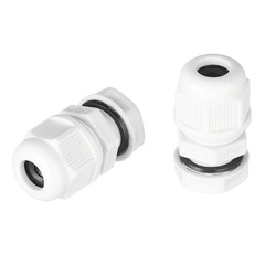 Сальник для кабеля диаметром 6-10 мм Rexant MG 16 IP68 пластиковый белый (2 шт.)