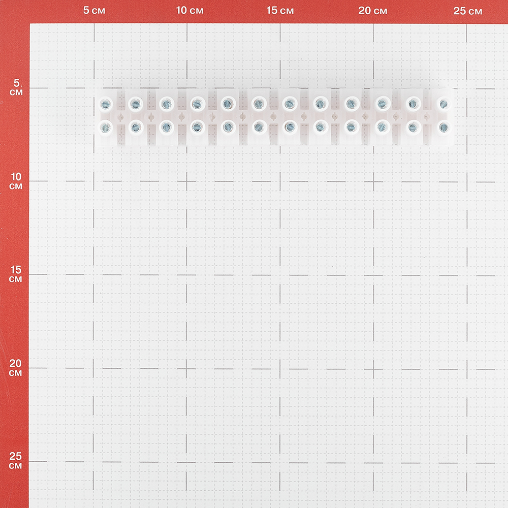 фото Клеммник rexant кв-25 12х25 кв. мм полиэтиленовый белый