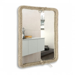 Зеркало для ванны Вестерн 550х800 мм декор-канат