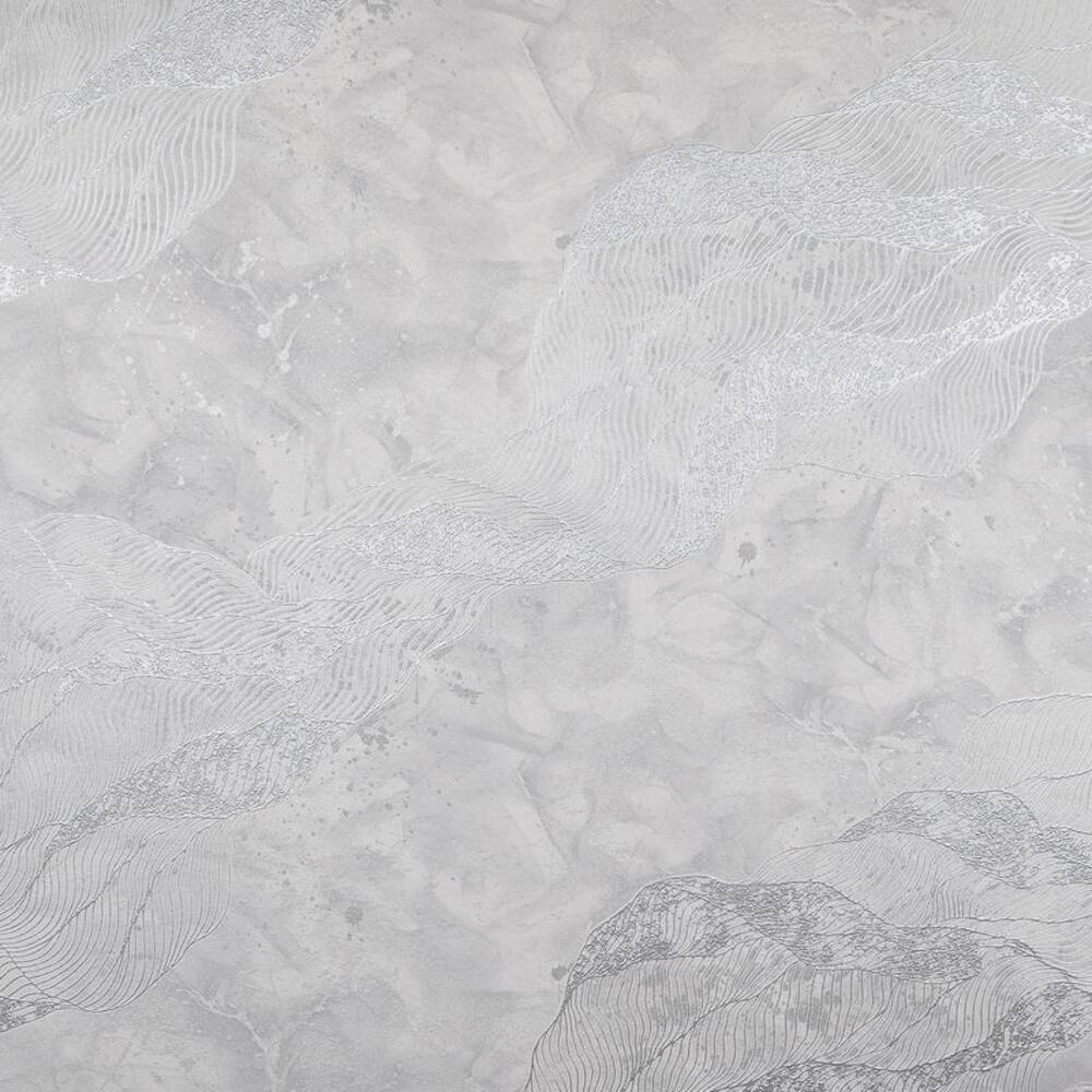 Обои виниловые вспененые Wallberry Эльтон серебряные волны 1,06x10,05 ...