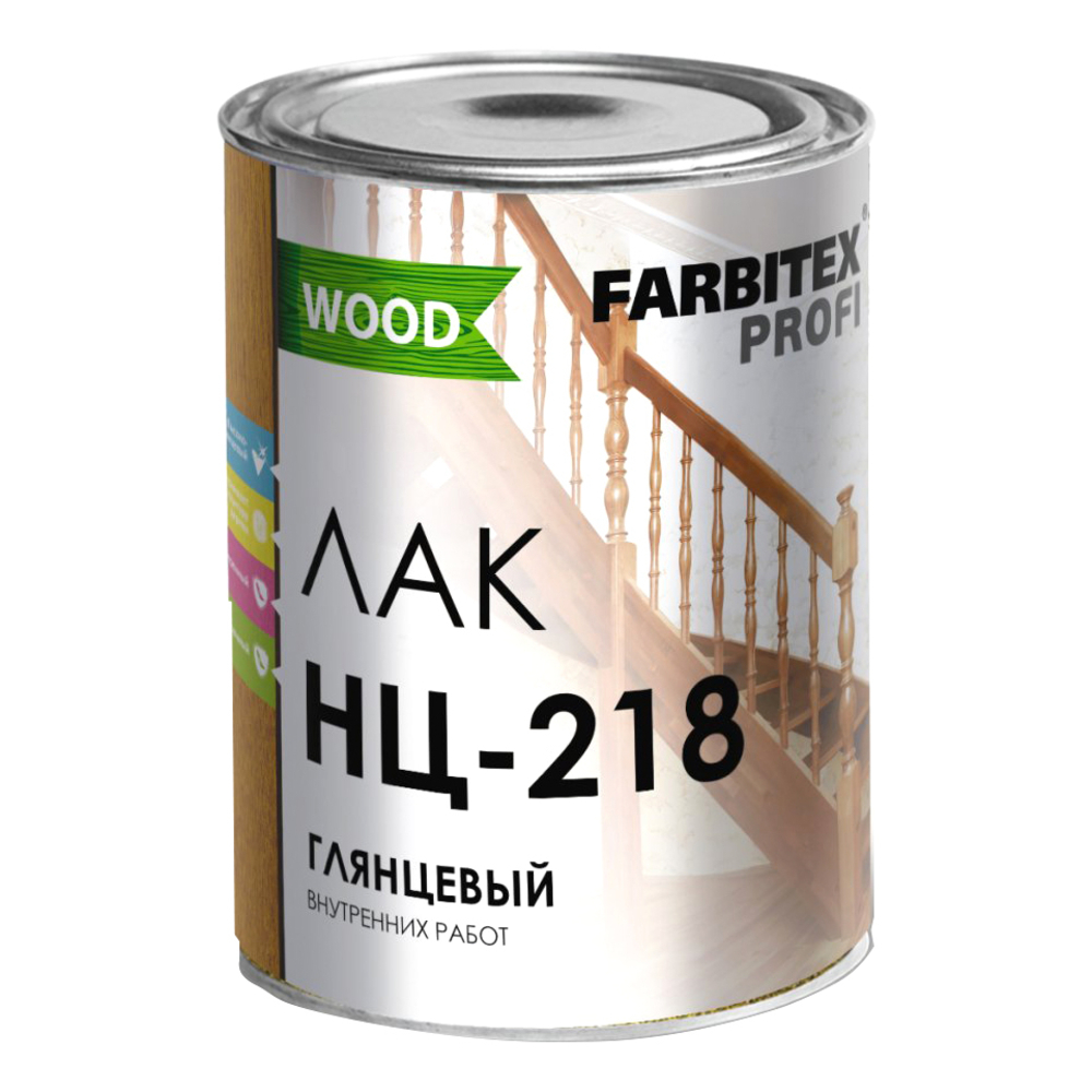 Лак НЦ-218 глянцевый Farbitex Профи Wood 1,7 кг — купить в Санкт ...