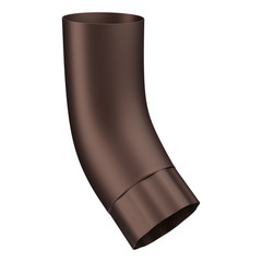 Колено трубы штампованное гнутое коричневое 100х0,5 мм RAL 8017