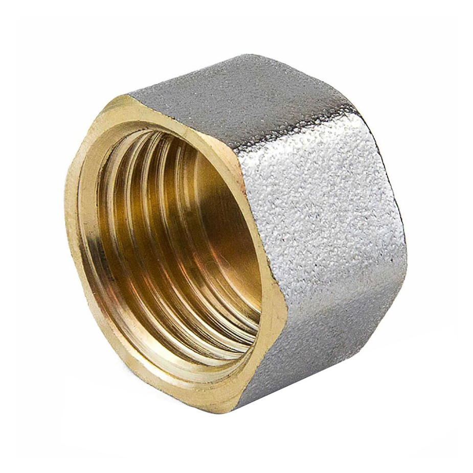 Заглушка 3/4\" латунь никель внутренняя резьба 25141 — купить в ...