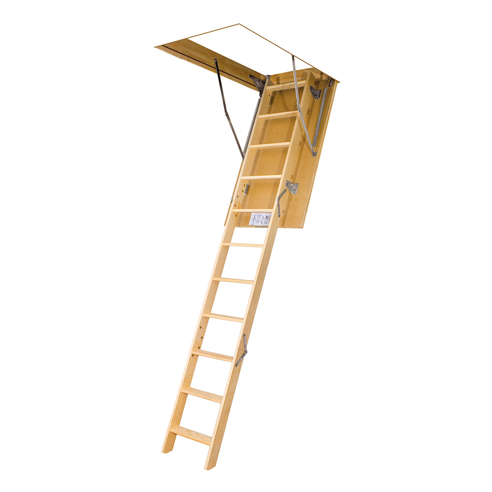 фото Лестница чердачная fakro lws деревянная 60х130х305 см