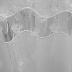 Тюль под лен Тexrepublic HX 62112165-02/280 LB 280 см вышивка цветы молочные (22742)